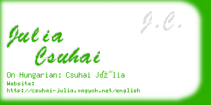 julia csuhai business card